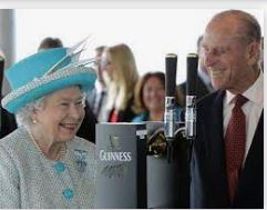 Queen Elizabeth 11 and Prince Philip visiting the Guinness Storehouse in Dublin